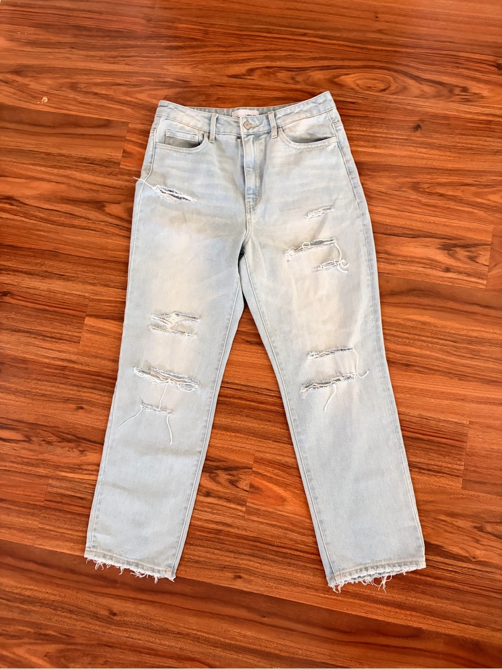 Vervet High Rise Distressed Straight Jeans Size 28